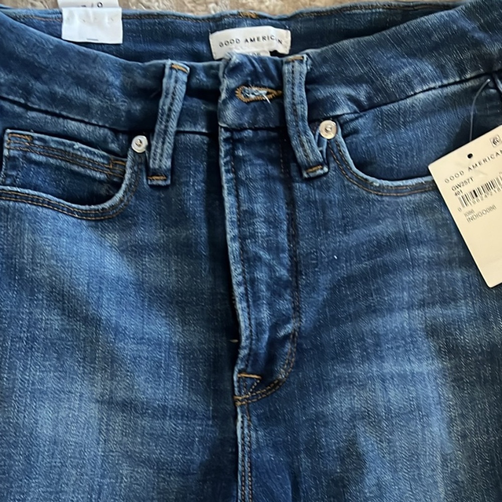 Good American distress skinny jeans